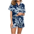 thumbnail image 1 of Nmnitkp Pajamas for Women Set Soft and Friendly Skin Womens Pajamas Set Floral Print, Soft Pajamas for Women Shorts Set, Summer Button Down 2 piece Women Pjs with Pockets S-XXL, 1 of 4