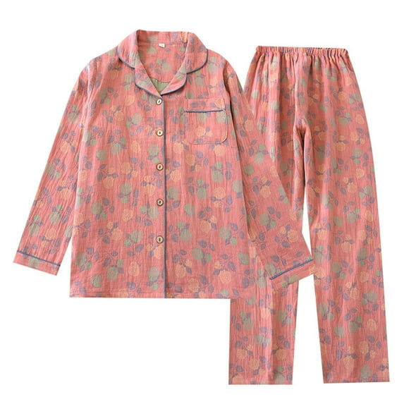 Nmnitkp Pajamas for Women Set Comfortable Sleep Aid Women's Pajama Sets Long Sleeve Button Down Sleepwear Nightwear Soft Pjs Lounge Sets