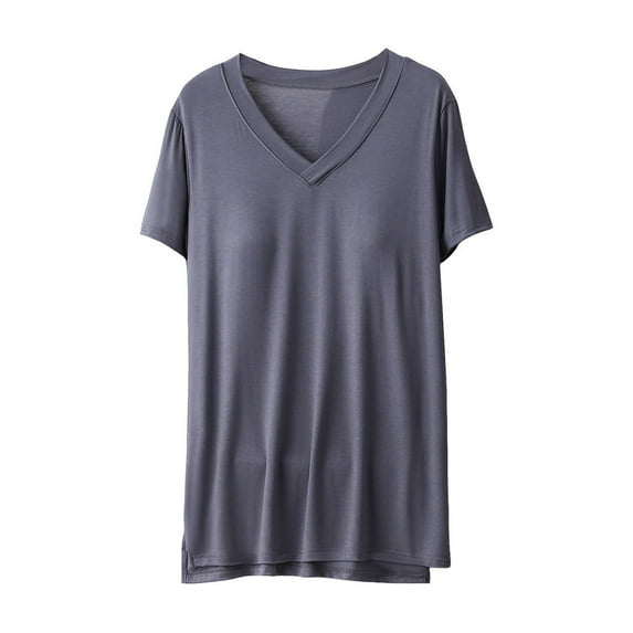 Nmnitkp Pajamas for Women Solid-Color Breathable and Comfortable Pajamas, Daily Wear and V-Neck Sleepwear With Built In Bra