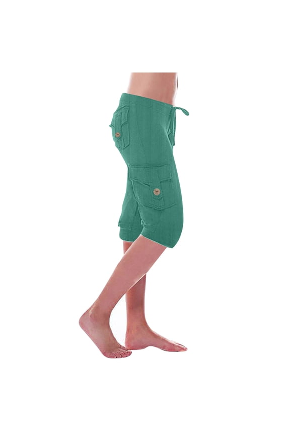 Pants for Women Soft and Skin-Friendly Striped Pants Loose Wide Leg Trousers Casual Low Waist Pants Comfy Lounge Knitting Strip Pants with Pockets(Half Length Pants)