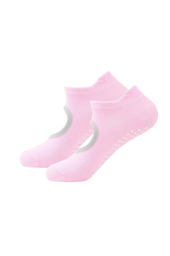 Pilates Socks with Grips for Women 1 Pairs, Yoga Socks Non Sock for Workout, Barre,Dance Pilates Gifts Pink,Free Size