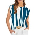 thumbnail image 1 of Nmnitkp Plus Size Tank Tops for Women Summer Casual Floral Crew Neck Sleeveless Shirts Loose Fit Pleated Tunic Tops S-2XL, 1 of 4