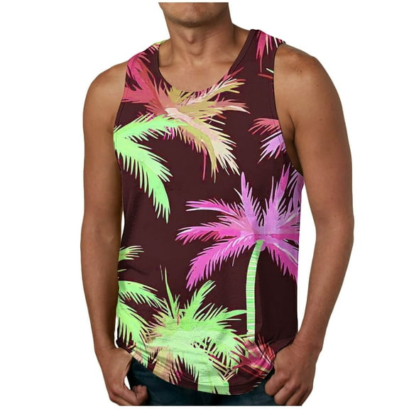 Nmnitkp Premium Graphic Tank Tops for Men - Summer Beach Men's Tanks S - 2XL ,Tank Tops Men Fashion Casual High Quality Fabric Cotton Men's Tank Tops
