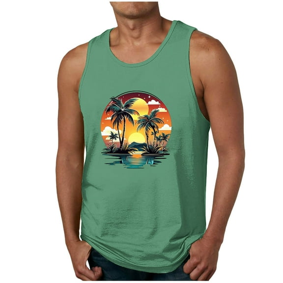 Nmnitkp Premium Graphic Tank Tops for Men - Summer Beach Men's Tanks S - 2XL ,Tank Tops Men Fashion Casual High Quality Fabric Cotton Men's Tank Tops