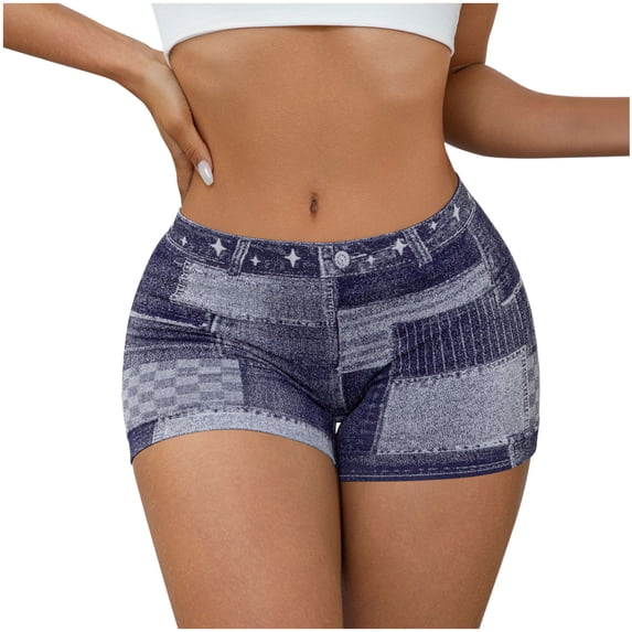 Nmnitkp Pull on Jeggings for Women High Waisted Crossover Stretchy Skinny Short Jeans Elastic Waist Tummy Control Denim Leggings