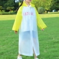 thumbnail image 1 of Nmnitkp Raincoat for Girls Raincoat for Boys Children's Sunscreen Thin Breathable Outdoor Parent-child Long Sleeved Hooded Casual Jacket Raincoat Yellow,Free Size, 1 of 4