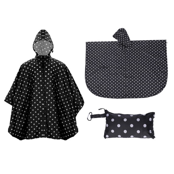 Nmnitkp Raincoat Good Waterproof Effect Man Women Unisex Solid Color Cape Raincoat Climbing Multi-functional Portable Raincoat Rain Cape Black,Free Size