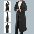 thumbnail image 1 of Nmnitkp Raincoat Waterproof Long Rain Jacket Lightweight Rainwear with Packable Hood for Men Women Adults Black,2XL, 1 of 8