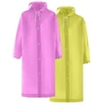 thumbnail image 1 of Nmnitkp Raincoat for Women Good Waterproof Effect Raincoat for Men Reusable 2PC Outdoor Long Sleeved Hooded Raincoat Pink,Free Size, 1 of 8