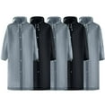 thumbnail image 1 of Nmnitkp Raincoat for Women Men Reusable 5PC Outdoor Long Sleeved Hooded Raincoat Dark Gray,Free Size, 1 of 8