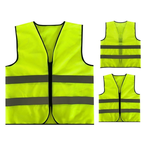 Nmnitkp Reflective Safety Vest for Men & Women High Visibility Class 2 Vest with Pockets Meets Chalecos Reflectantes Seguridad Green,Free Size