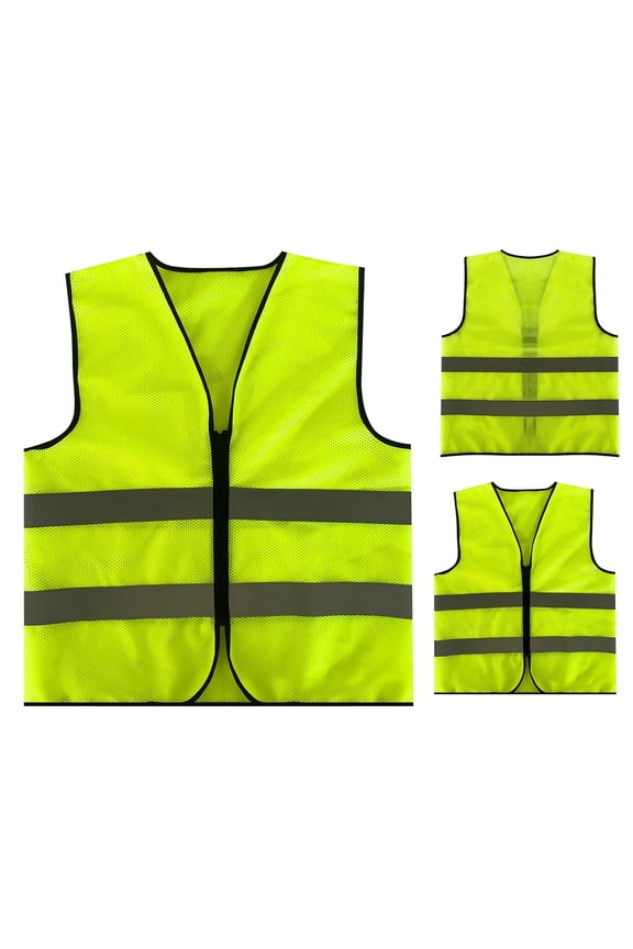 Reflective Safety Vest for Men & Women High Visibility Class 2 Vest with Pockets Meets Chalecos Reflectantes Seguridad Green,Free Size