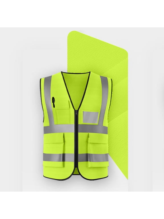 Safety Vest,Reflective Safety Vest High Visibility Class II Vest for Women & Men Meets ANSI Standards