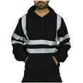 thumbnail image 1 of Nmnitkp Safety Vests Reflective Good Reflective Performance High Visibility ANSI Class 1 Reflective Safety Fleece Sweatshirt Hoodie for Men with Hood(PLUS SIZE), 1 of 5