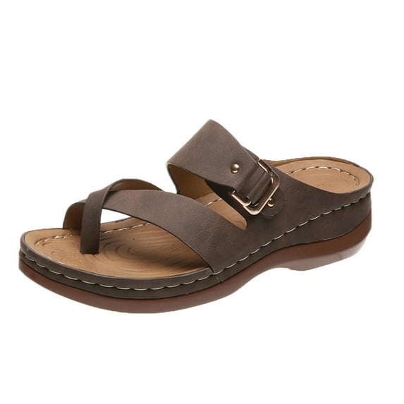 Nmnitkp Sandals for Women 2025 Comfortable and Durable Womens Casual Fashion Adjustable Buckle Athletic Memory Foam Cushion Non-Slip Orthopedic Comfortable Arch Supportive Footbed Slides Sandals