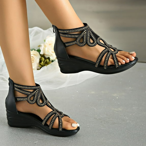Nmnitkp Sandals Women Arch Support Platform Sandals Women Stylish Wedge Sandals for Women Dressy Casual Summer Cute Comfy Wedges Heels Beach Sandal