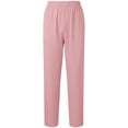thumbnail image 1 of Nmnitkp Scrub Pants for Women Solid Color Straight Barrel Elastic Waist Worker Pants Soft Easy Care Medical Uniform Scrub Bottoms for Woman Pink,M, 1 of 3