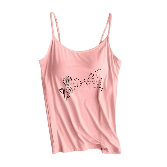 Nmnitkp Pajamas for Women Breathable and Comfortable Vest for Women Love ECG Print Plus Size Sleepwear Camisole Halter Vest Without Underwire Outerwear Base Underwear Pajamas