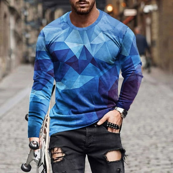 Nmnitkp Shirts for Men Women Fashionable Graphic Long Sleeve Shirt Graphic Tees Unisex 3D Printed Short Sleeve Novelty Tops T-Shirts & Skin-Friendly Long Sleeve Shirts For Men(Plus Size)