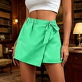 thumbnail image 1 of Nmnitkp Skirts for Women Striped Tie-Wrap Skort, Elastic High Waist Casual Wrap Shorts, Lightweight Summer Skirt for Beach, Vacation & Daily WearGreen,XL, 1 of 6