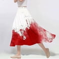 thumbnail image 1 of Nmnitkp Skirts for Women Halloween Print Women's Pleated Skirt Chiffon Elastic Waist A-Line Midi Length Skirt Fashionable Trends Maxi Skirt, 1 of 6
