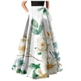 thumbnail image 1 of Nmnitkp Skirts for Women Stylish Prints Women's Flowy Maxi Skirt Summer Pleated High Waisted Casual Long Skirts with Pockets, 1 of 3