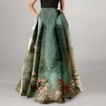 thumbnail image 1 of Nmnitkp Skirts for Women Stylish Prints Women's Flowy Maxi Skirt Summer Pleated High Waisted Casual Long Skirts with Pockets, 1 of 4