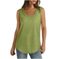 thumbnail image 1 of Nmnitkp Sleeveless Tops for Women Summer Solid Color Workout Tank Tops Plus Size Tunic Tops Round Neck Casual Flowy Tank Tops Loose Fit S-2XL, 1 of 5