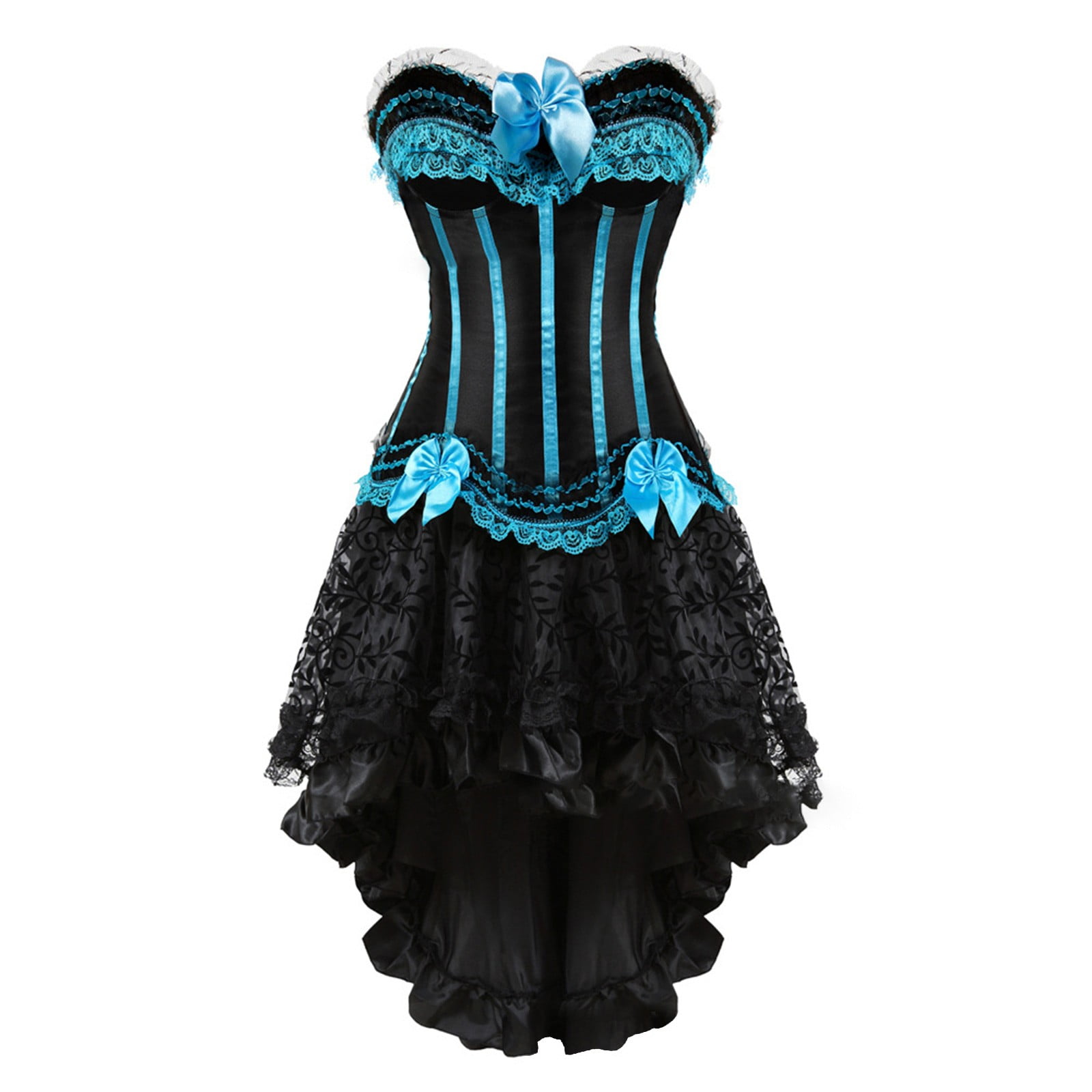 Nmnitkp Steampunk Corset Skirt Renaissance Corset Dress for Women Gothic Burlesque  Corsets Costumes - Walmart.com