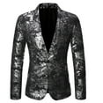 thumbnail image 1 of Nmnitkp Suits for Men Classic Style Men's Floral Tuxedo Jacket Jacquard Suit Fine Workmanship Men's Sport Coats & Blazers Jacket Slim Fit Blazer for Wedding, Prom, Dinner, 1 of 3
