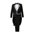 thumbnail image 1 of Nmnitkp Suits for Men Tuxedo Suit Performance Magician Stage Performance Singer Bel Canto Conductor Suit Four-Piece 1PC Suit Jacket +1PC Bow Tie +1PC Waist Wrap +1PC Suit Pants, 1 of 9