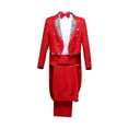 thumbnail image 1 of Nmnitkp Suits for Men Tuxedo Suit Performance Magician Stage Performance Singer Bel Canto Conductor Suit Four-Piece 1PC Suit Jacket +1PC Bow Tie +1PC Waist Wrap +1PC Suit Pants, 1 of 8