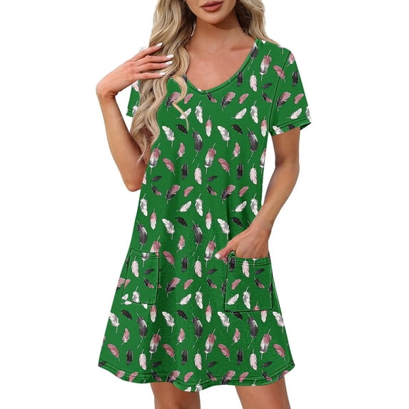 Nmnitkp Summer Dresses for Women 2026,The Latest Style Womens Dresses,Boho Floral Smocked Square Neck Short Sleeve Ruffle Beach Summer Mini Dress