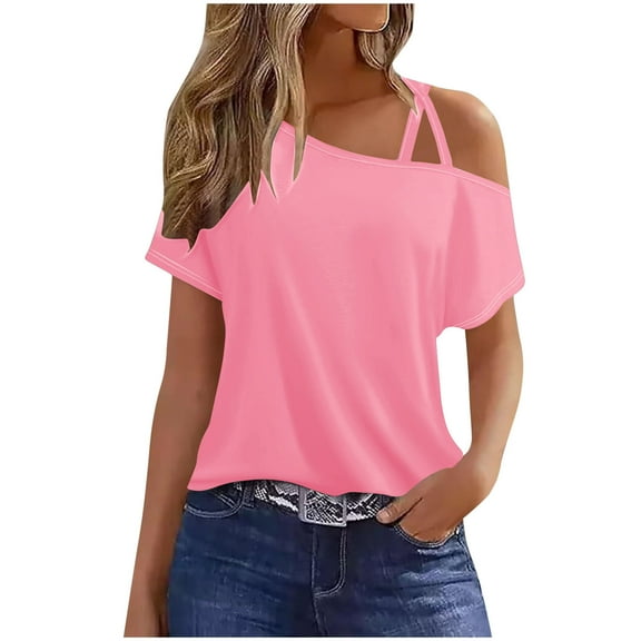 Nmnitkp Summer Tank Tops for Women Casual Sleeveless Shirt Loose Fit Scoop Neck O Ring Shoulder Blouse