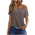 thumbnail image 1 of Nmnitkp Summer Tank Tops for Women Casual Sleeveless Shirt Loose Fit Scoop Neck O Ring Shoulder Blouse, 1 of 5