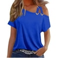 thumbnail image 1 of Nmnitkp Summer Tank Tops for Women Casual Sleeveless Shirt Loose Fit Scoop Neck O Ring Shoulder Blouse, 1 of 5