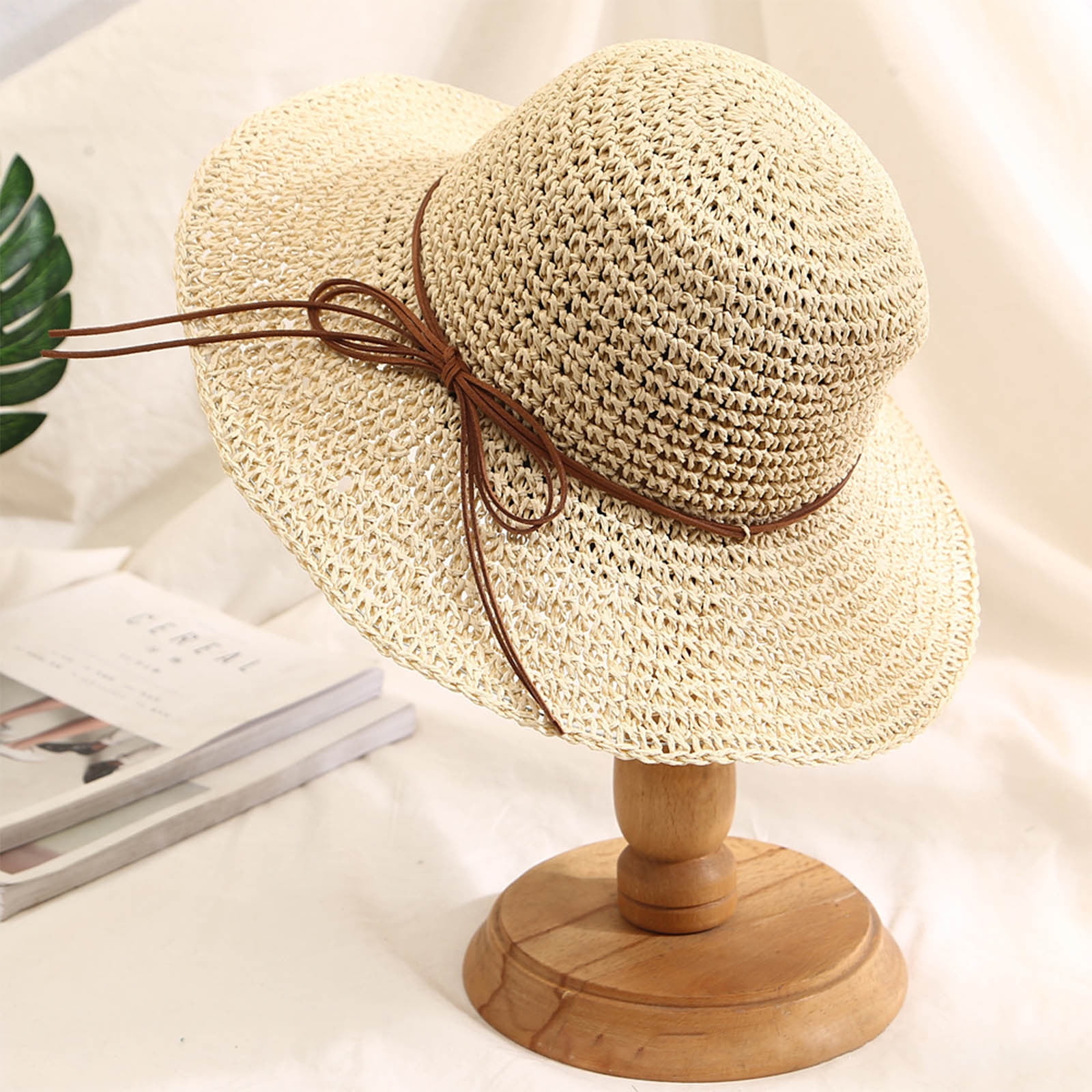 Nmnitkp Sun Hats for Women Cool Floppy Big Beach Straw Hats 