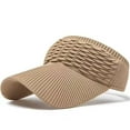 thumbnail image 1 of Nmnitkp Sun Hats for Women,Sun Visor Hat for Women Knitted Hats Elastic Sports Hat Empty Top Quick Drying Wide Brim Golf Hat Khaki, 1 of 8