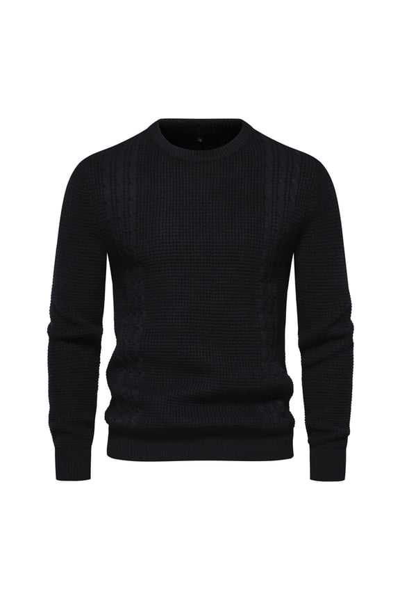 Sweaters for Men Comfortable and Warm Men's Military Pullover Sweater Soft and Durable Mens Sweater Crewneck Vintage Cable Knit Sweater & High Quality Fabric Sweaters