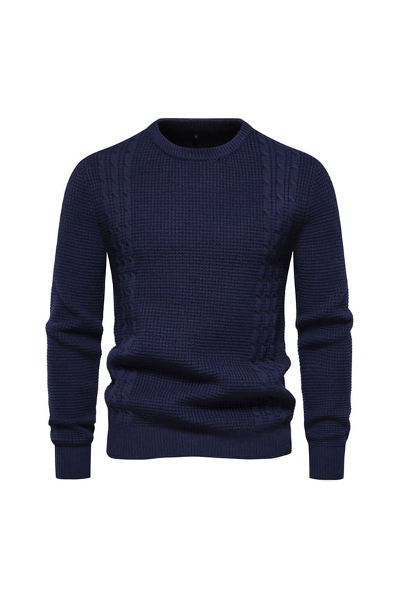 Sweaters for Men Comfortable and Warm Men's Military Pullover Sweater Soft and Durable Mens Sweater Crewneck Vintage Cable Knit Sweater & High Quality Fabric Sweaters