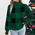 thumbnail image 1 of Nmnitkp Sweaters for Women Long Sleeve Tunic Tops for Leggings Casual Pullover Crew Neck Sweater for Fall, Winter, Everyday Loose Tops for Women Green #02,L, 1 of 8