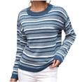 thumbnail image 1 of Nmnitkp Sweaters for Women Soft and Comfortable Women Long Sleeve Large Round-Neck Button Down Sweater Casual Ribbed Loose Knit Sweater Casual Relaxed Fit Pullover Jumper, 1 of 9