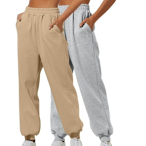 Nmnitkp Sweatpants Women High Quality Fabric Casual Baggy Sweatpants Foldable High Waisted Athleisure Joggers Soft Warm Lounge Trousers Comfortable and Breathable Women's Pants 2PC with Pockets