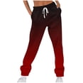 thumbnail image 1 of Nmnitkp Sweatpants Women Soft and Elastic Joggers Baggy Cinch Bottom High Waisted Drawstring Gradient Women's Pants Comfortable and Breathable Gym Workout Pants with Pockets(Plus Size), 1 of 4