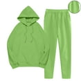 thumbnail image 1 of Nmnitkp Sweatsuits for Women Set Jogger Set Hoodie Two Piece Lounge Suit Long Sleeve Athletic Outfits Kangaroo Pockets Mint Green,L, 1 of 7
