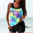 thumbnail image 1 of Nmnitkp Swim Suits for Women 2026 Quick-dry Women's Tankini Swimsuit Tummy Control 2 Piece Bathing Suit Flowy Floral Print Swim Tank Top with Boyshorts, 1 of 5