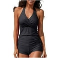 thumbnail image 1 of Nmnitkp Swimwear for Women Durable Fashion Women Halter Tankini Bathing Suits Slimming Tummy Control Swimsuits 2 Pieces, 1 of 5
