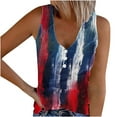 thumbnail image 1 of Nmnitkp Tank Top Casual American Flag Tank Tops for Women 4th of July Shirts Ring Hole Sleeveless V-Neck T-Shirt Patriotic Tees, 1 of 4