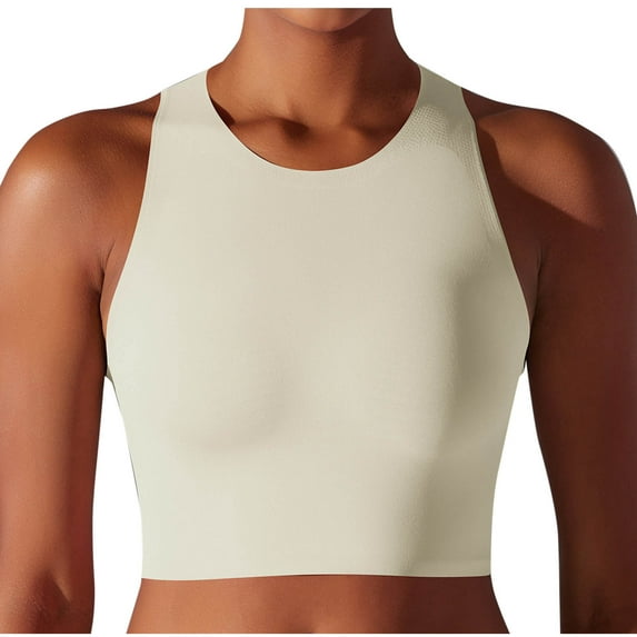Nmnitkp Tank Top for Women Comfortable and Breathable Womens Square Neck Longline Sports Bra - Workout Crop Tank Tops Padded with Built in Shelf Yoga Bra