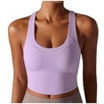 thumbnail image 1 of Nmnitkp Tank Top for Women Comfortable and Breathable Womens Square Neck Longline Sports Bra - Workout Crop Tank Tops Padded with Built in Shelf Yoga Bra, 1 of 5